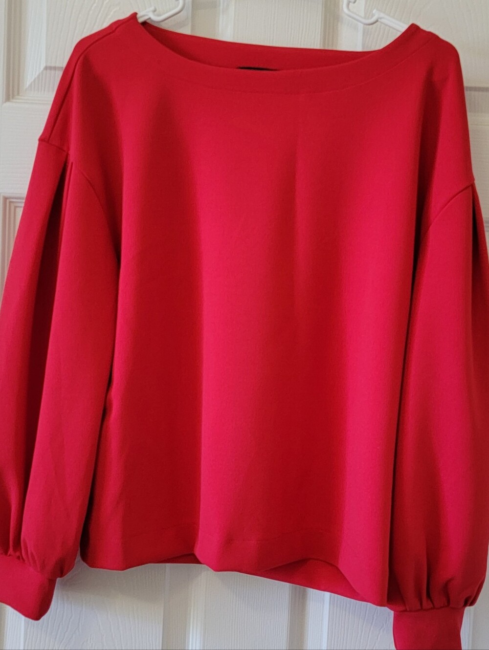 Banana Republic bell sleeve stretchy blouse, Red, size small